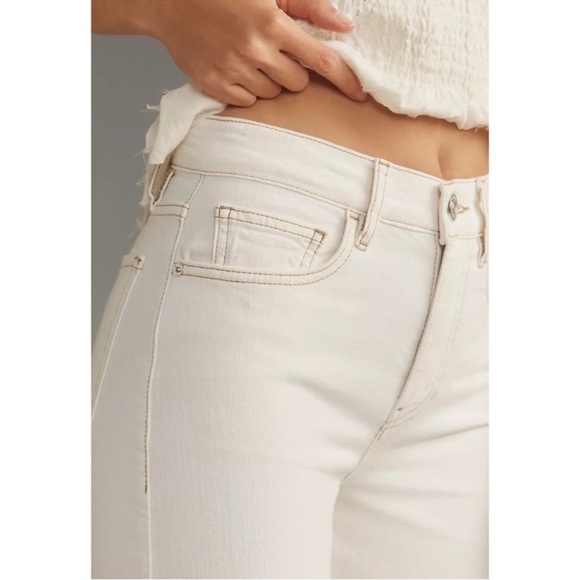 Frame Le Palazzo Crop High Rise Wide Leg Size 26 In Au Natural Clean - Picture 13 of 14